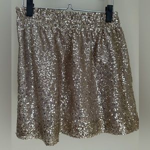 J.Crew Gold Sequin Skirt